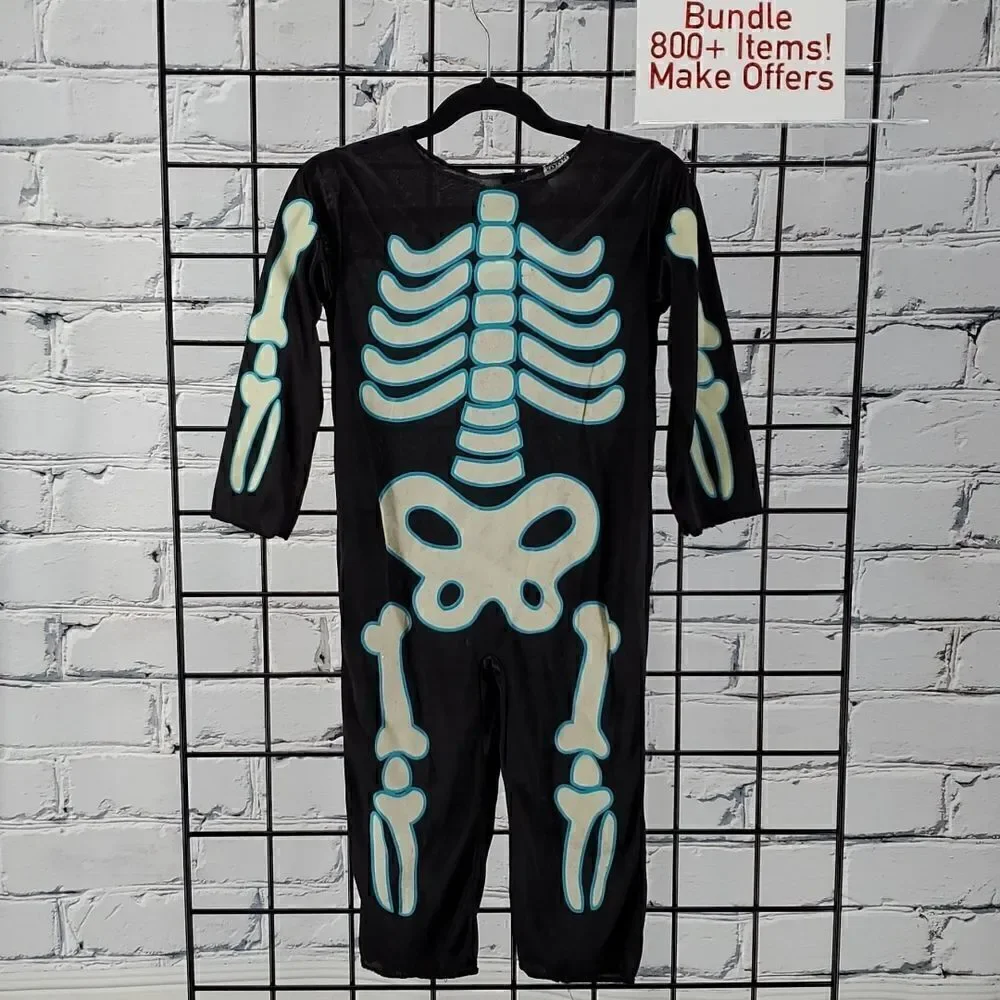 Halloween Costume Glow in the Dark Skeleton Size 3-4T